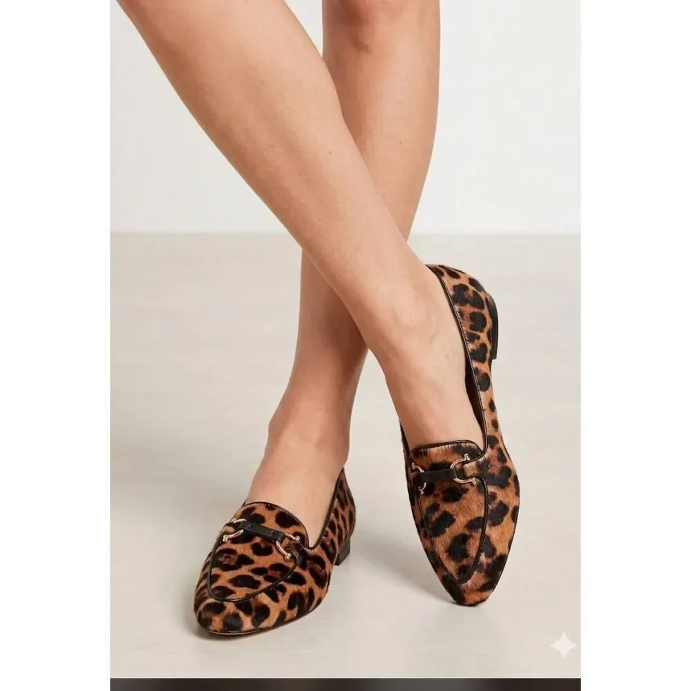 Talbots Driving Flats Sz 8 1/2 Leopard